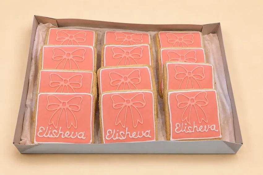 Bow Name Cookies