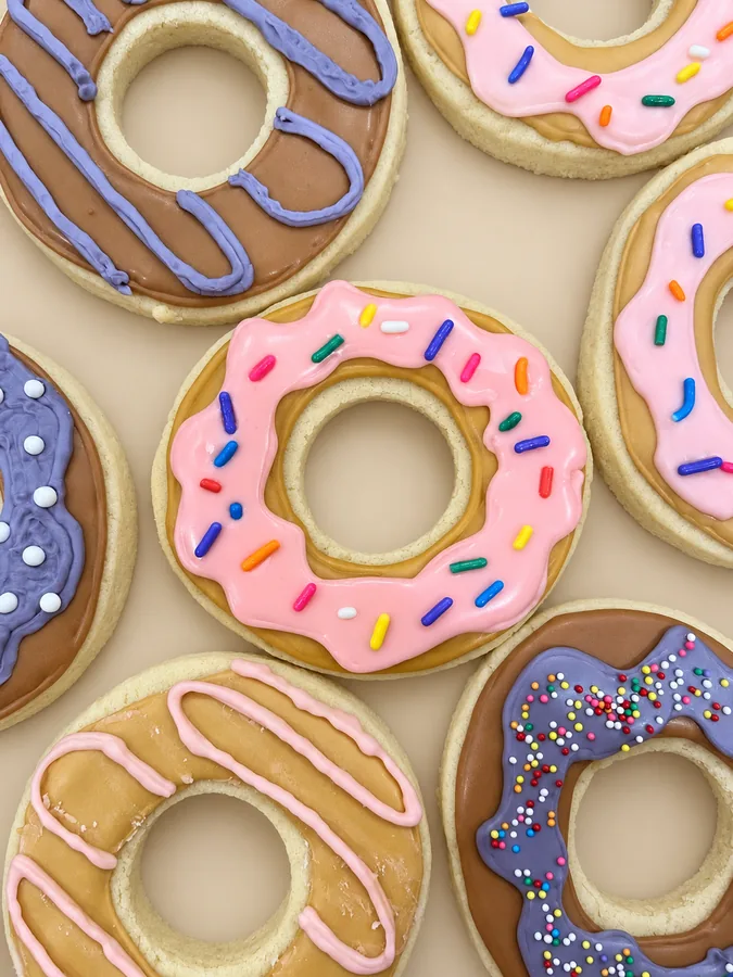 Chanukah assorted donut cookies