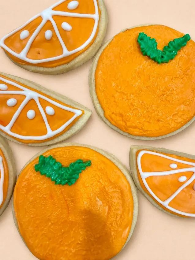 Orange cookie with citrus slices