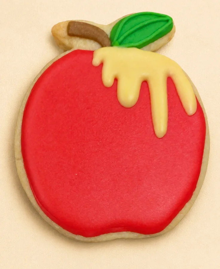 Rosh Hashana honey apple cookie close up